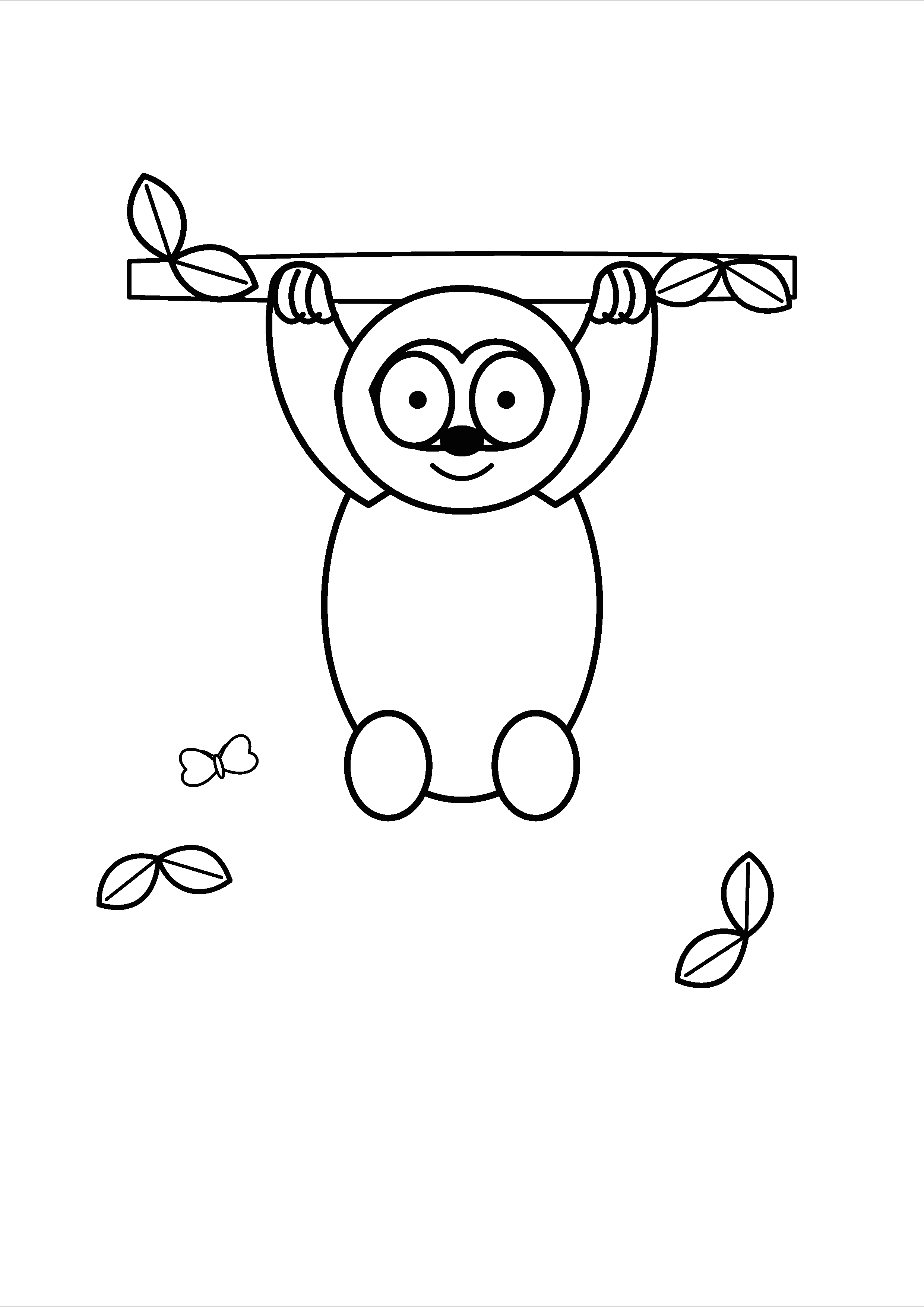 A sloth hangs from a leafy tree branch with both arms.